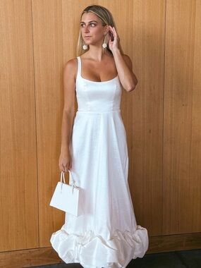 show me your mumu lane midi dress Show Me Your Mumu Thea Plus Cotton Linen Midi Dress